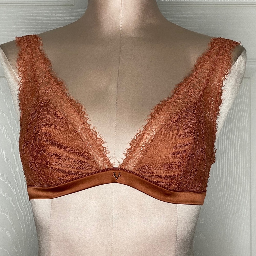 Victoria's Secret Lace Bralette Rust Sz S - Picture 4 of 9
